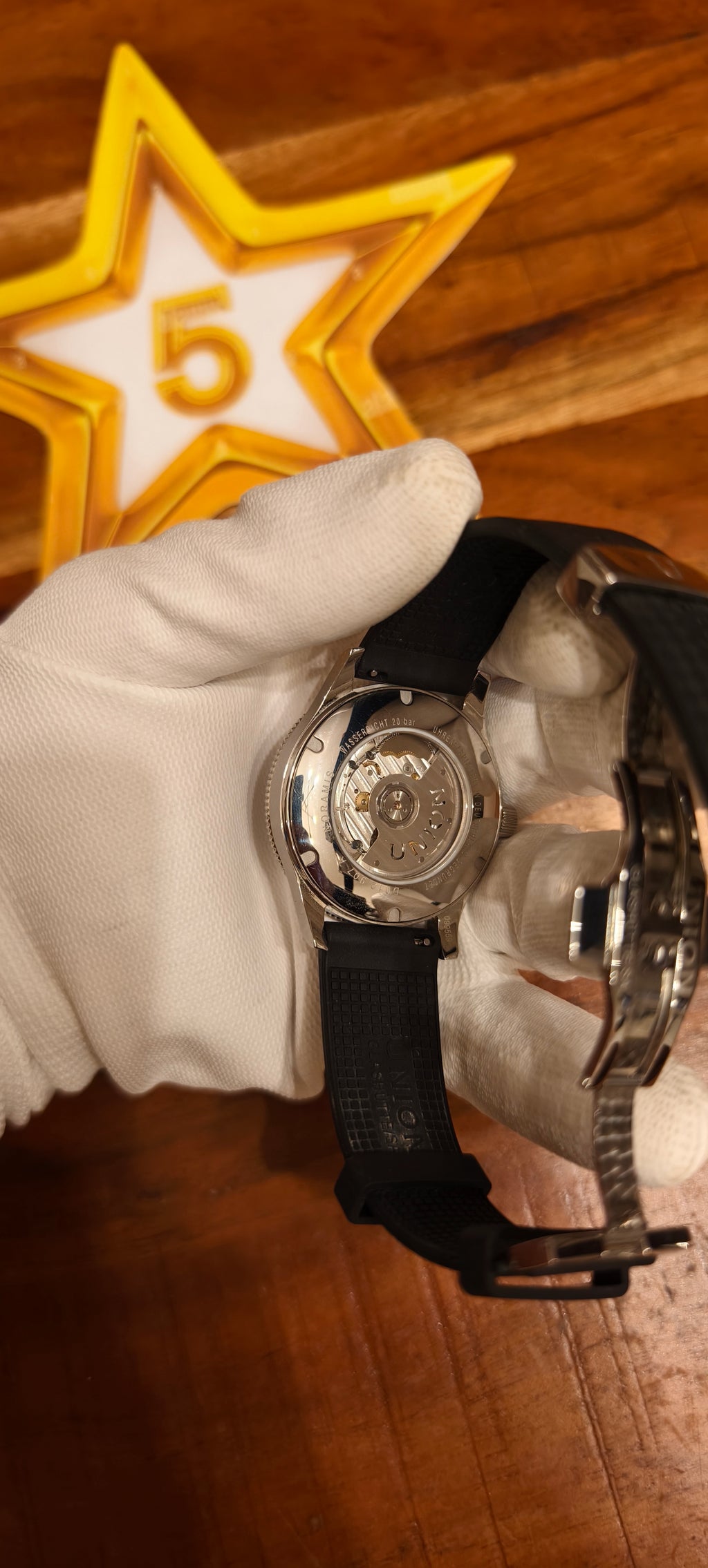 Union Glashütte Noramis Gelb/Bronze "WIE NEU"
