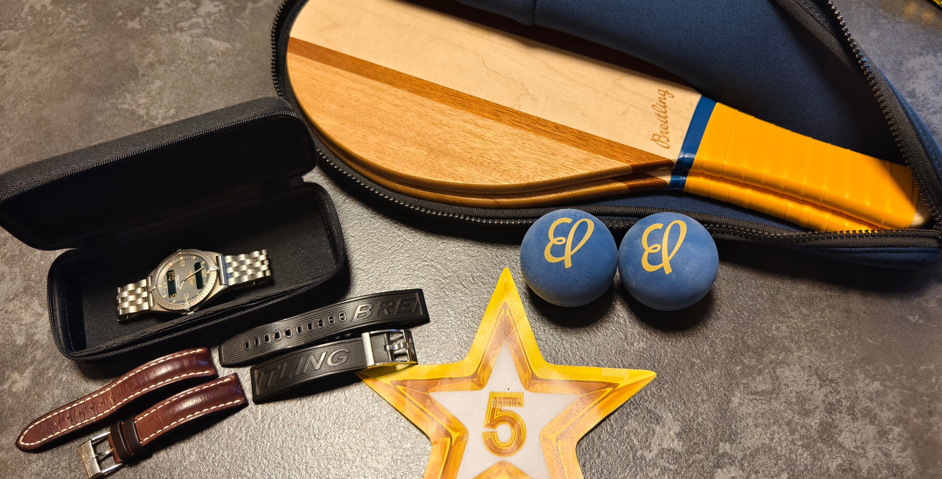 ! EINMALIG ! Breitling Aerospace Navitimer inkl Ping Pong Set für Breitling Stammkunden