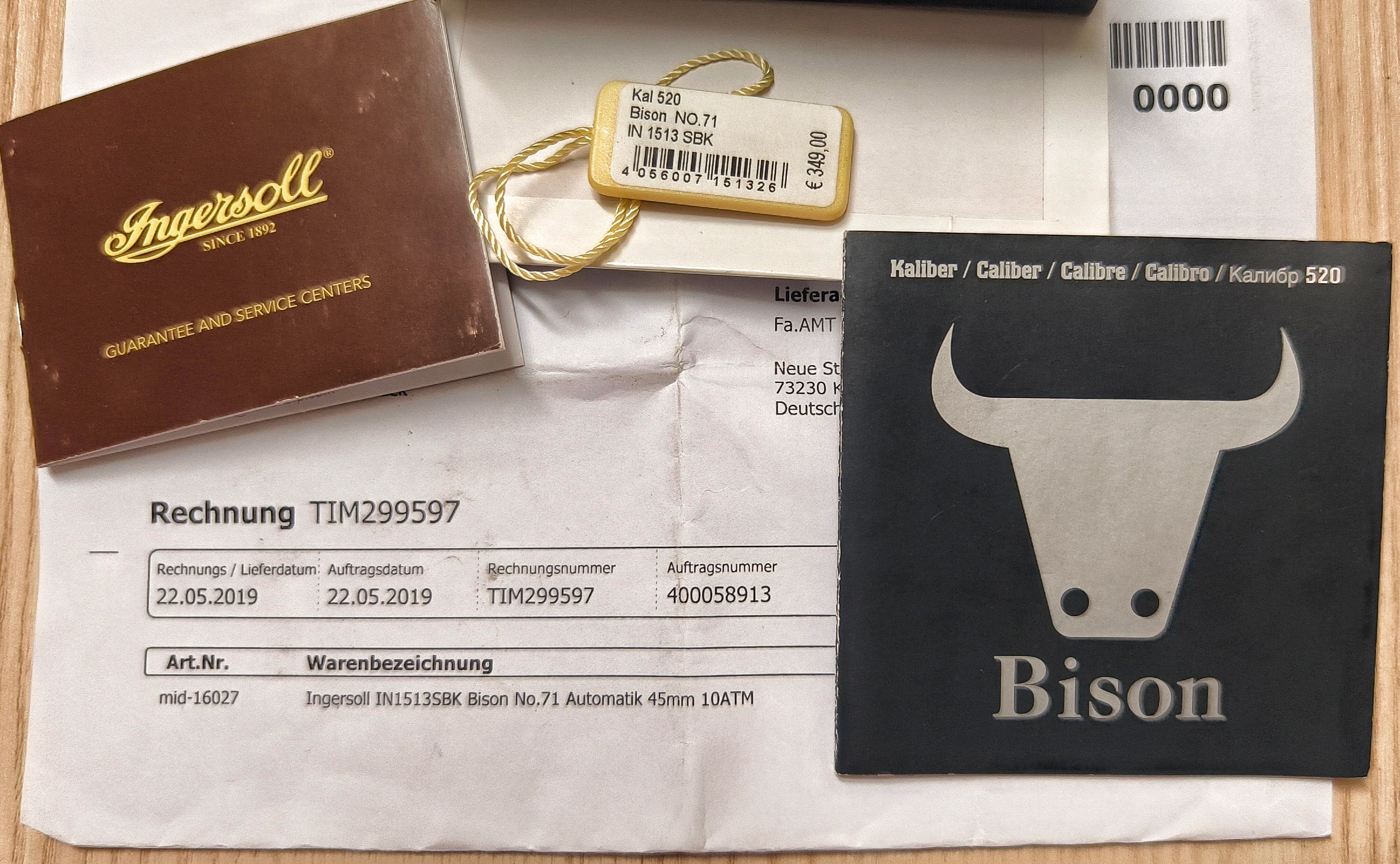 Ingersoll Bison Automatik Limited Edition ! WIE NEU!