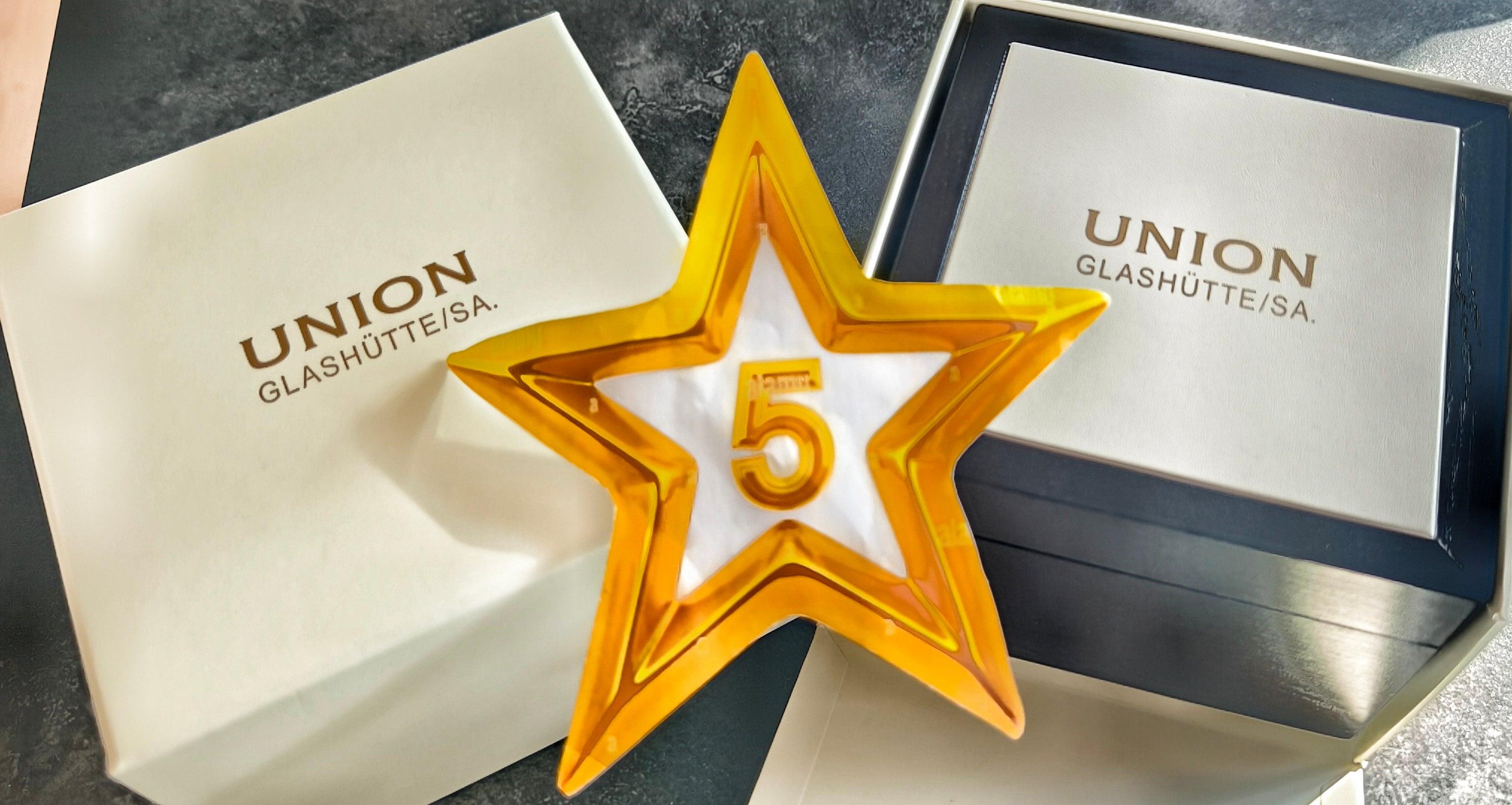 Union Glashütte Noramis Gelb/Bronze "WIE NEU"
