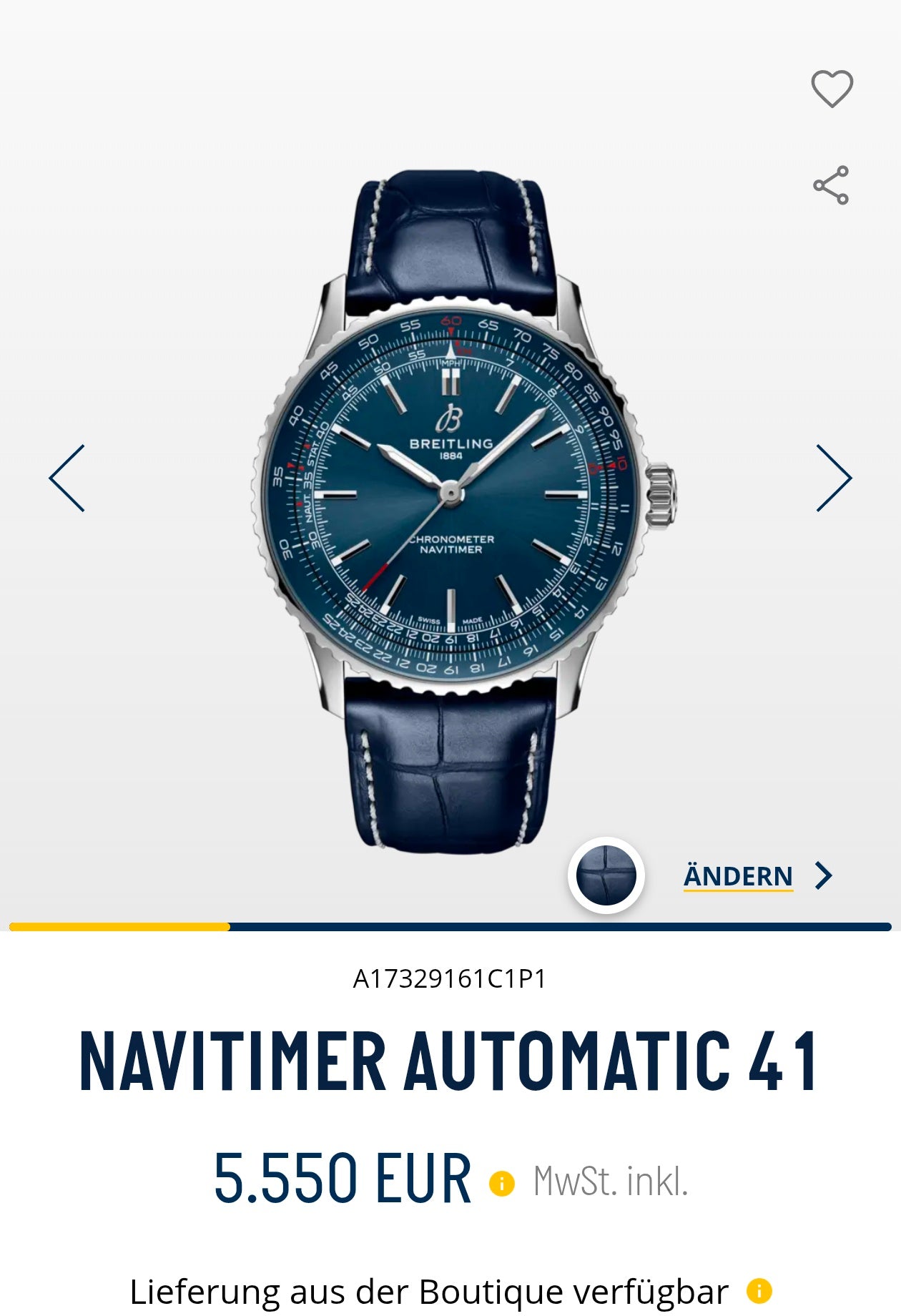Breitling Navitimer "41mm" inkl 12 Monate Garantie